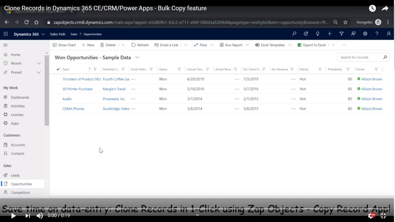 Snapshot 1 of Zap Copy / Clone / Duplicate Record