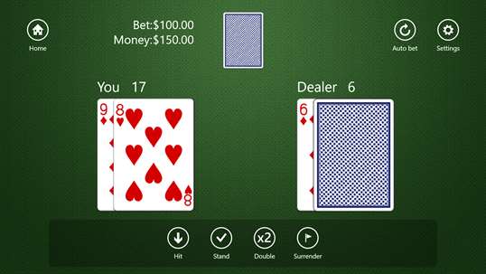 Blackjack HD Free screenshot 1