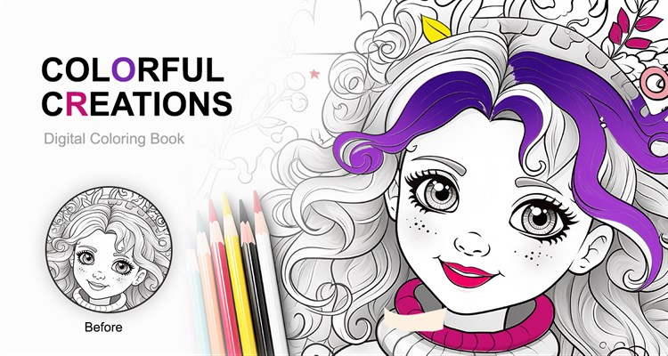 Colorful Creations: Digital Coloring Book - PC - (Windows)