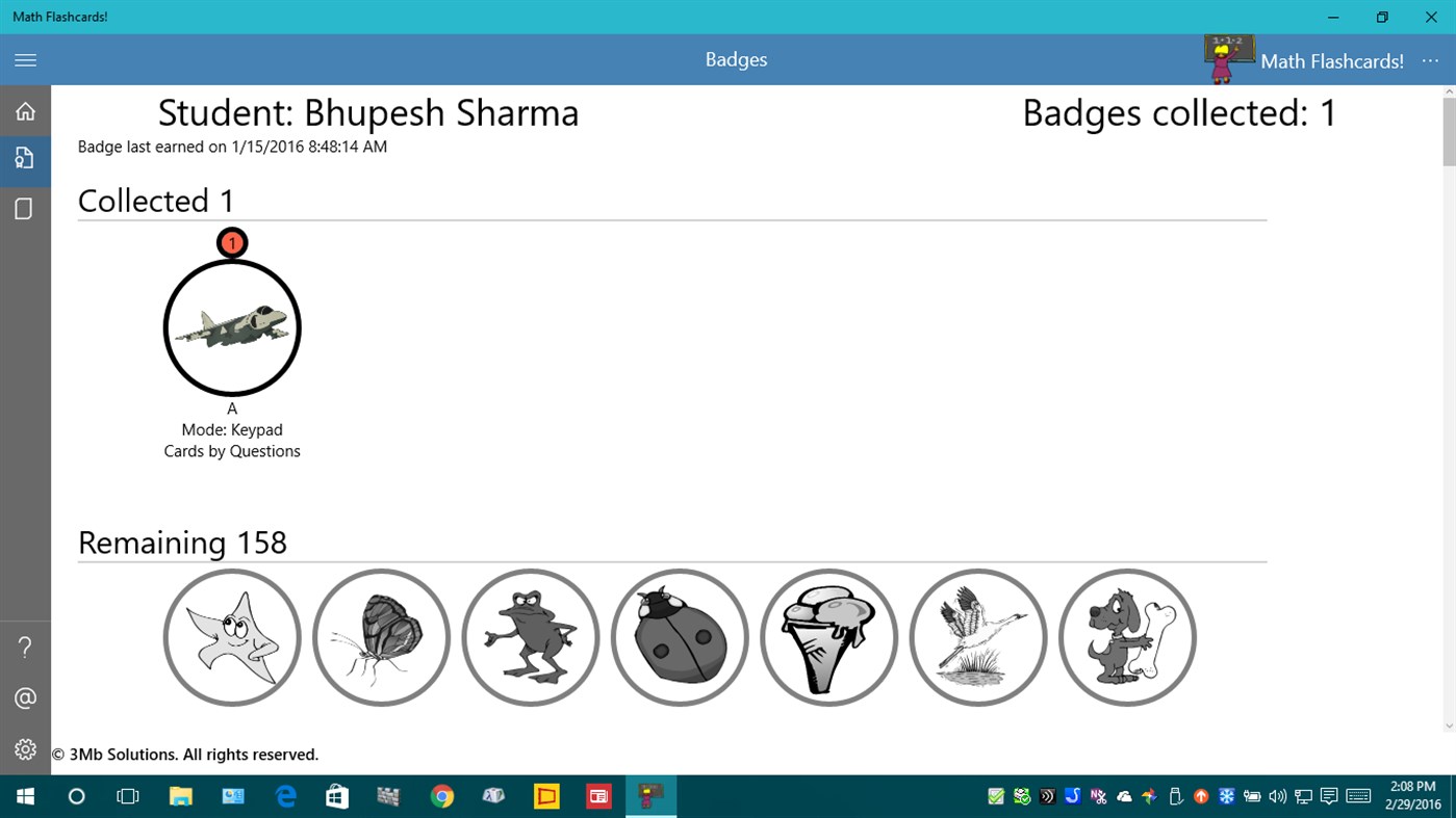 #4. Math Flashcards! (Windows) Με: 3Mb Solutions
