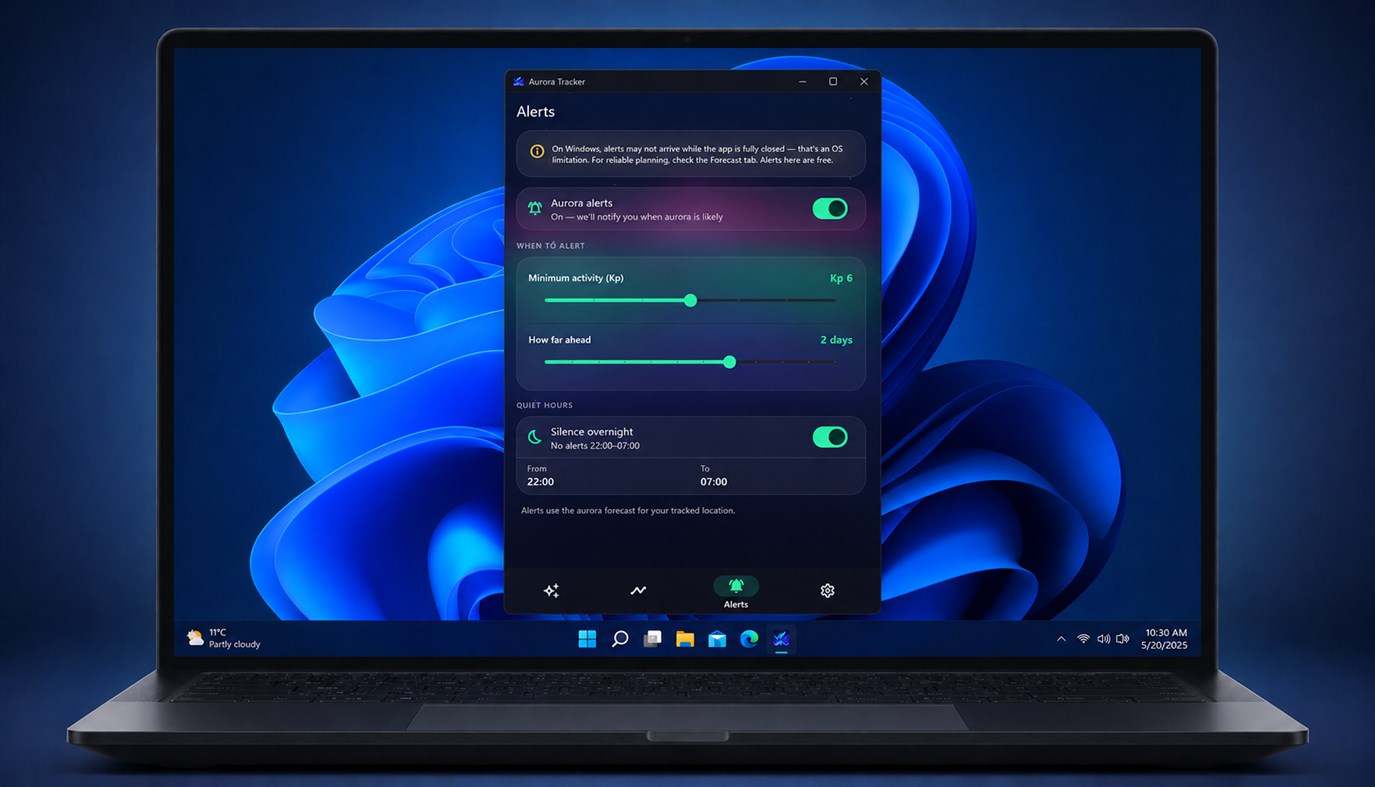 #3. Aurora Tracker & Forecast (Windows) By: Studio VGK