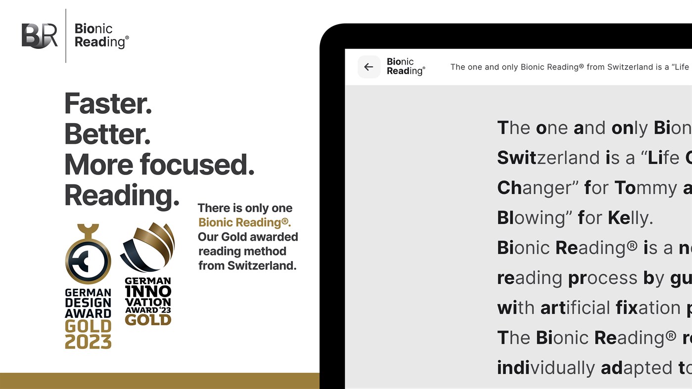 #1. Bionic Reading® (Windows) 由: Bionic Reading AG
