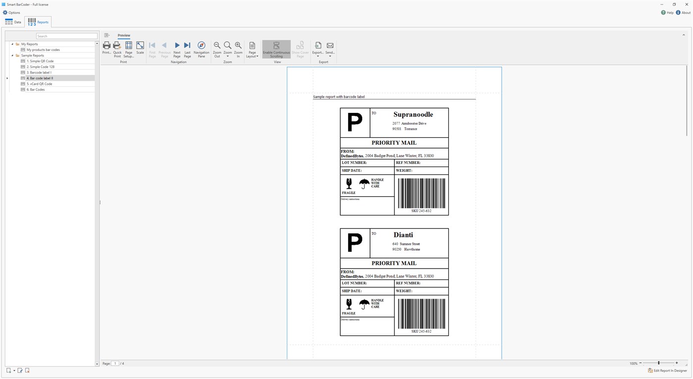 #4. Label & Barcode Studio (Windows) بواسطة: DefinedBytes