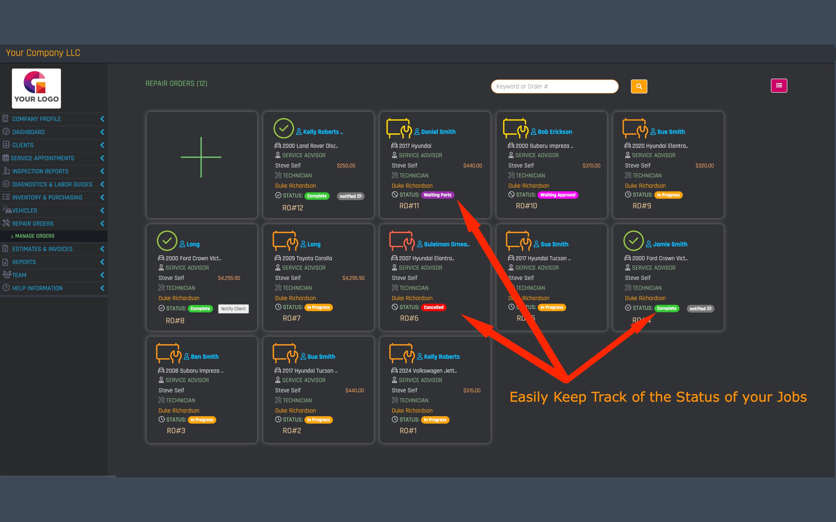 Auto Repair HQ - Auto Repair Software screenshot
