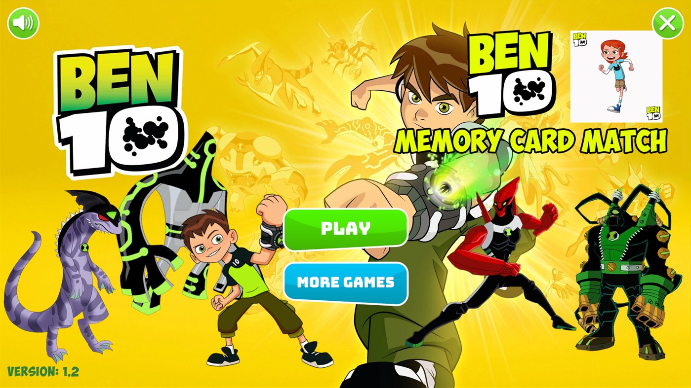 #2. Ben Ten Memory Card Match (Windows) 由: Ken Coloring