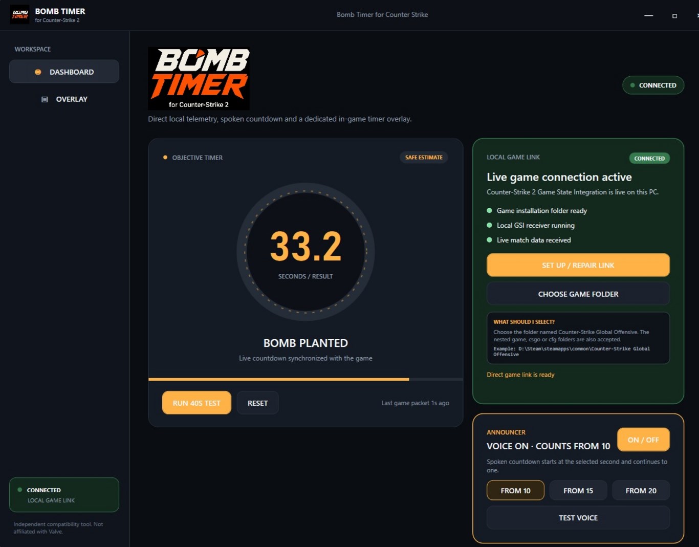 Bomb Timer for Counter Strike 2 screenshot