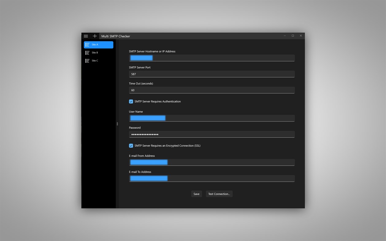 #1. Multi SMTP Checker (Windows) 由: Ebey Tech LLC