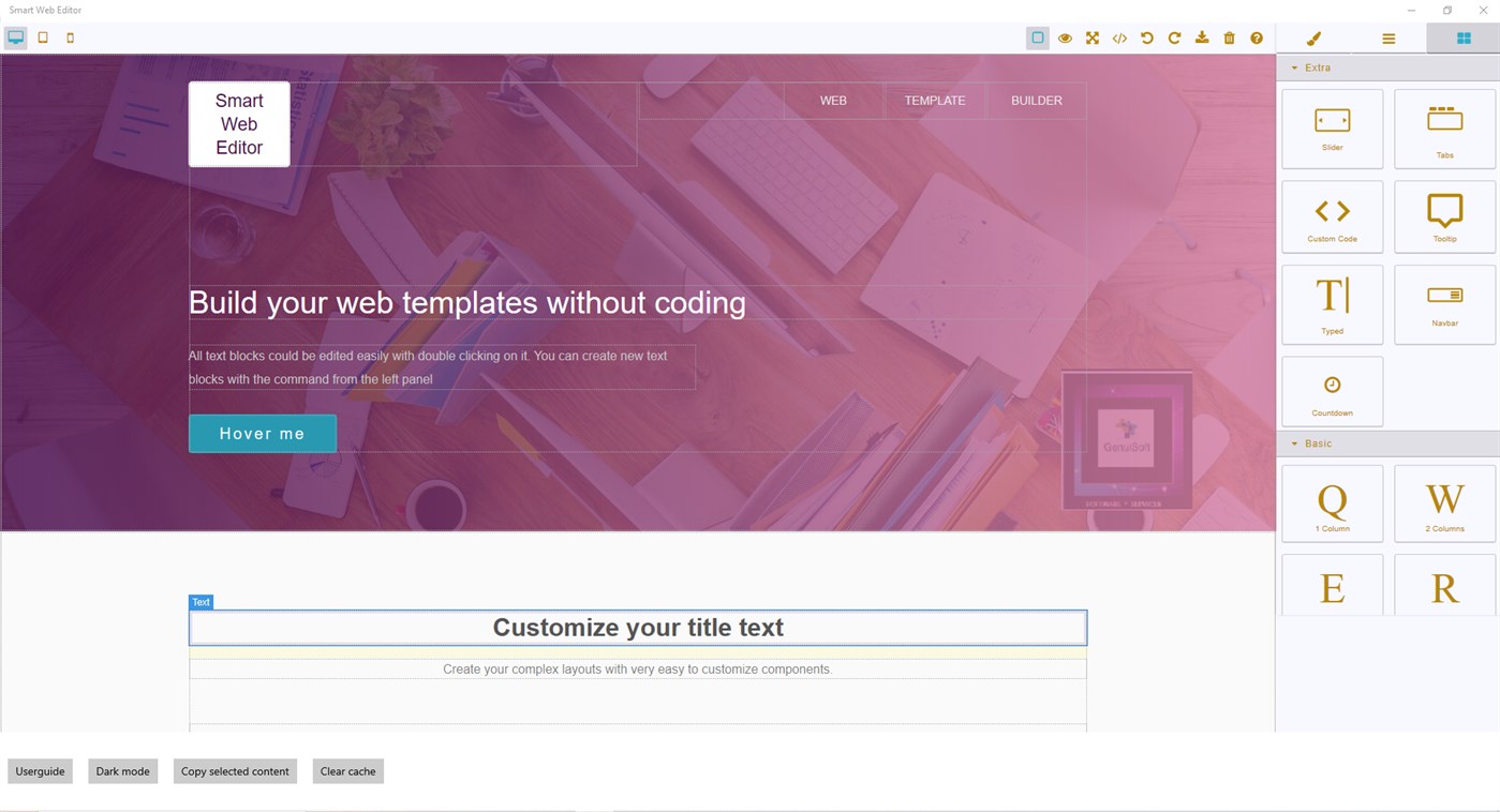 #1. Smart Web Editor (Windows) By: GenuiSoft IT