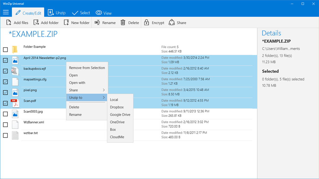 WinZip Universal_3
