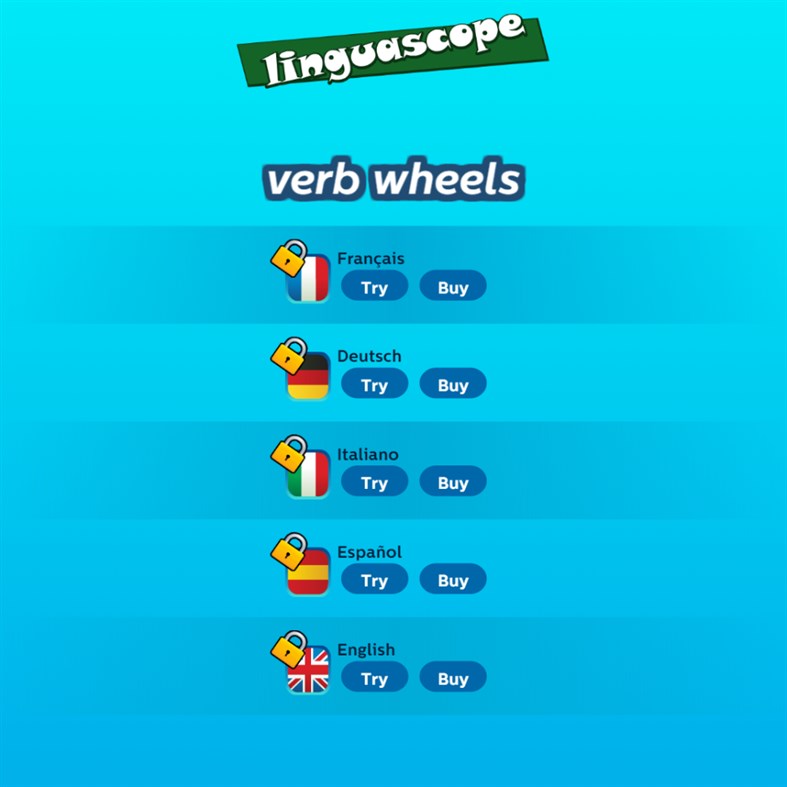 #7. Verb Wheels (Windows) 由: Linguascope