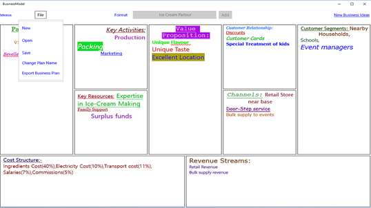 BusinessModel screenshot 2