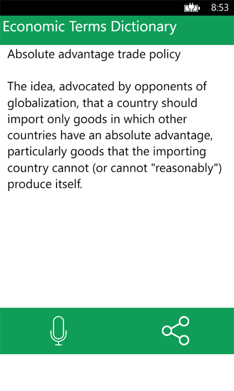 Economic Terms Dictionary Screenshots 2