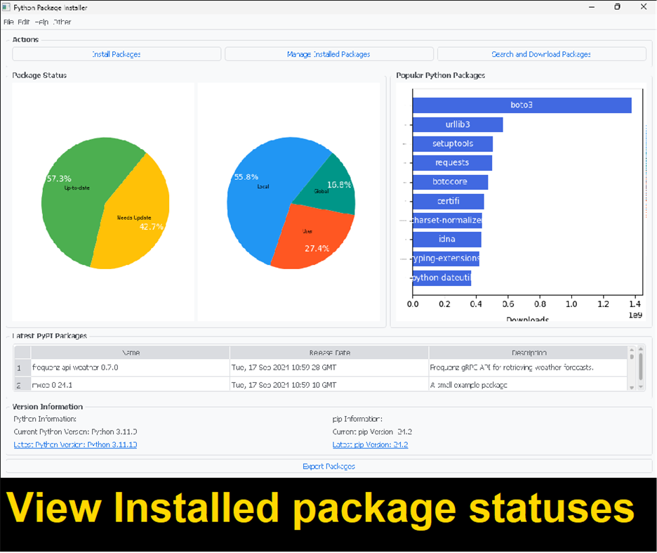 #1. Python Package Installer (Windows) By: aria vision