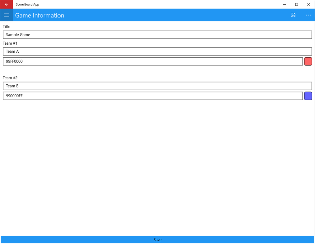 #2. Score Board App (Windows) 由: bbon