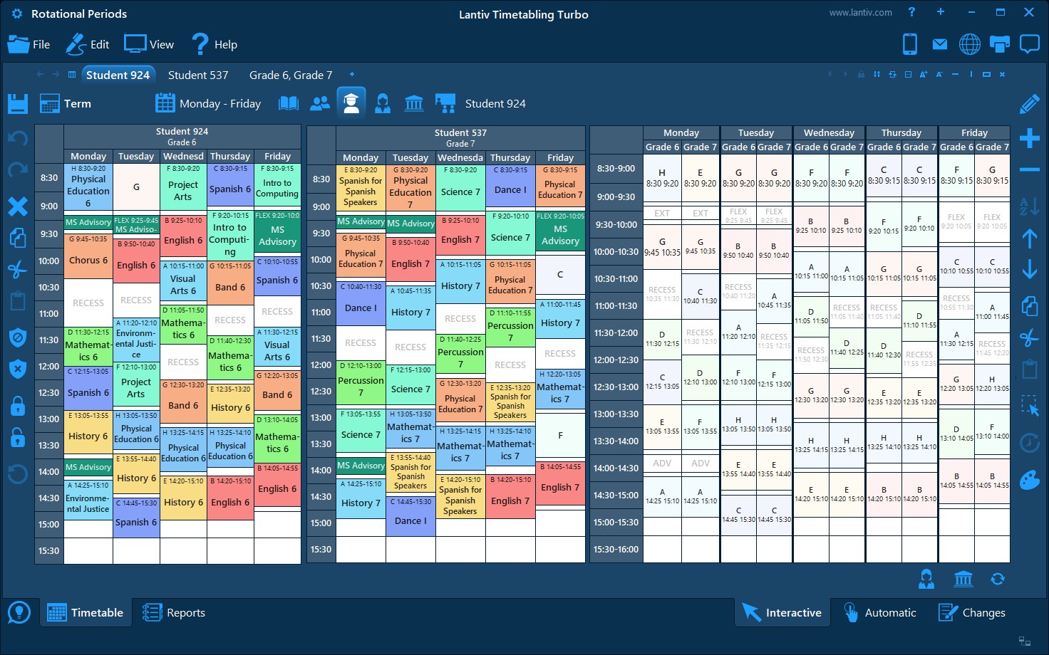 Timetabling Turbo - School scheduling software screenshot