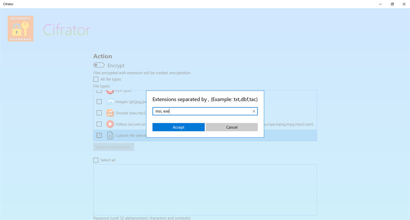 #7. Cifrator (Windows) Por: DevelJOPH