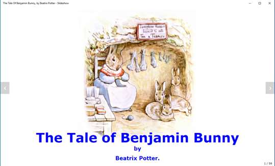 The Tale Of Benjamin Bunny, by Beatrix Potter - Slideshow screenshot 1