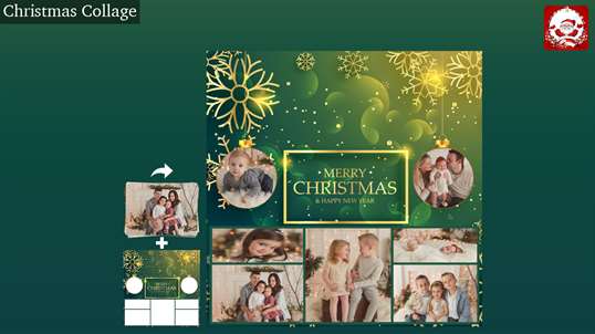 Christmas Collage & Greeting Card - Templates for Photoshop screenshot 1