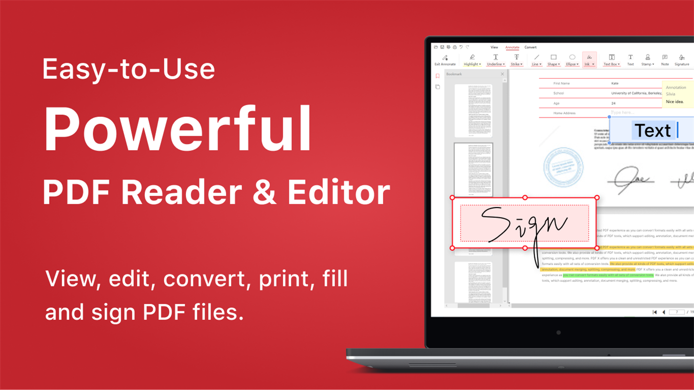 #1. PDF X: PDF Editor & PDF Reader (Windows) Bởi: NG PDF Lab