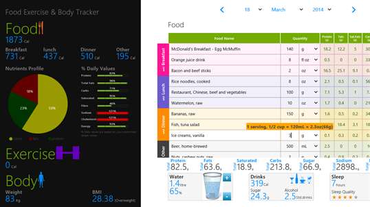 Food Exercise & Body Tracker screenshot 9