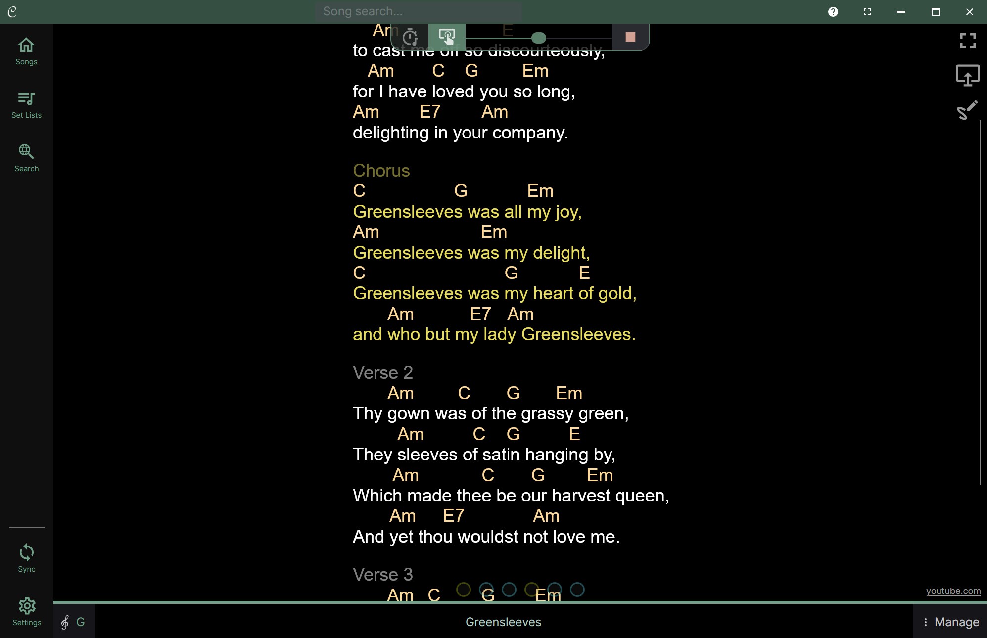 Chordle screenshot