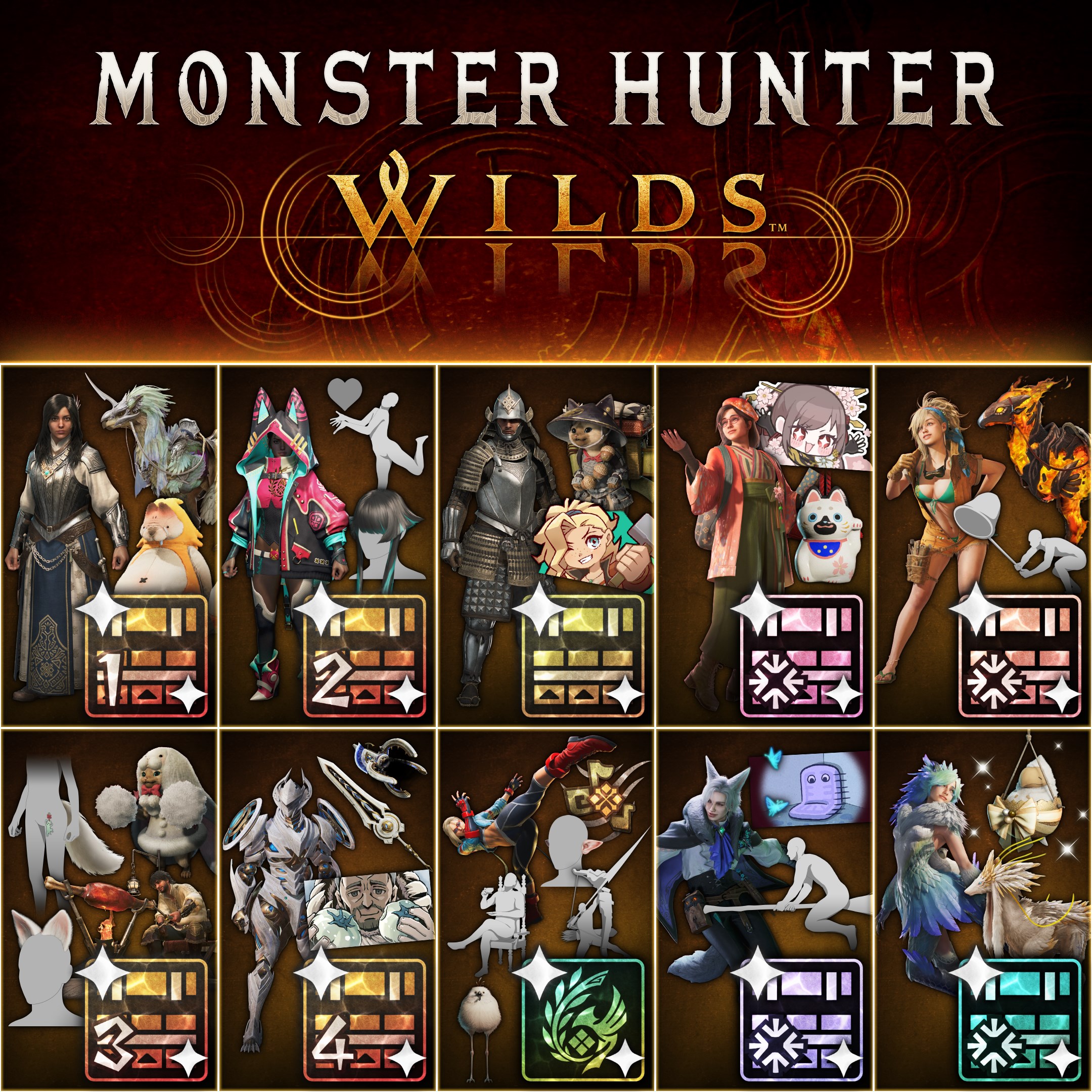 Коллекция украшений для Monster Hunter Wilds