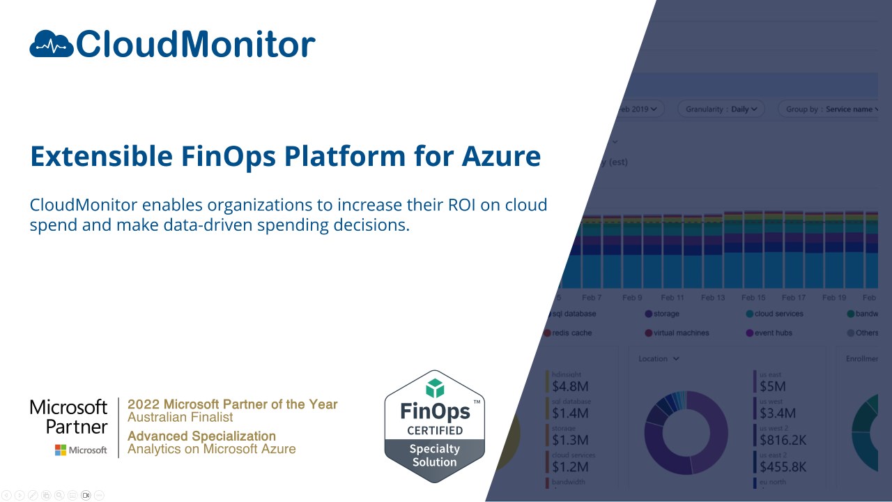 Snapshot 1 of CloudMonitor Enterprise FinOps (FOCUS) - Azure Cost Management & Optimization