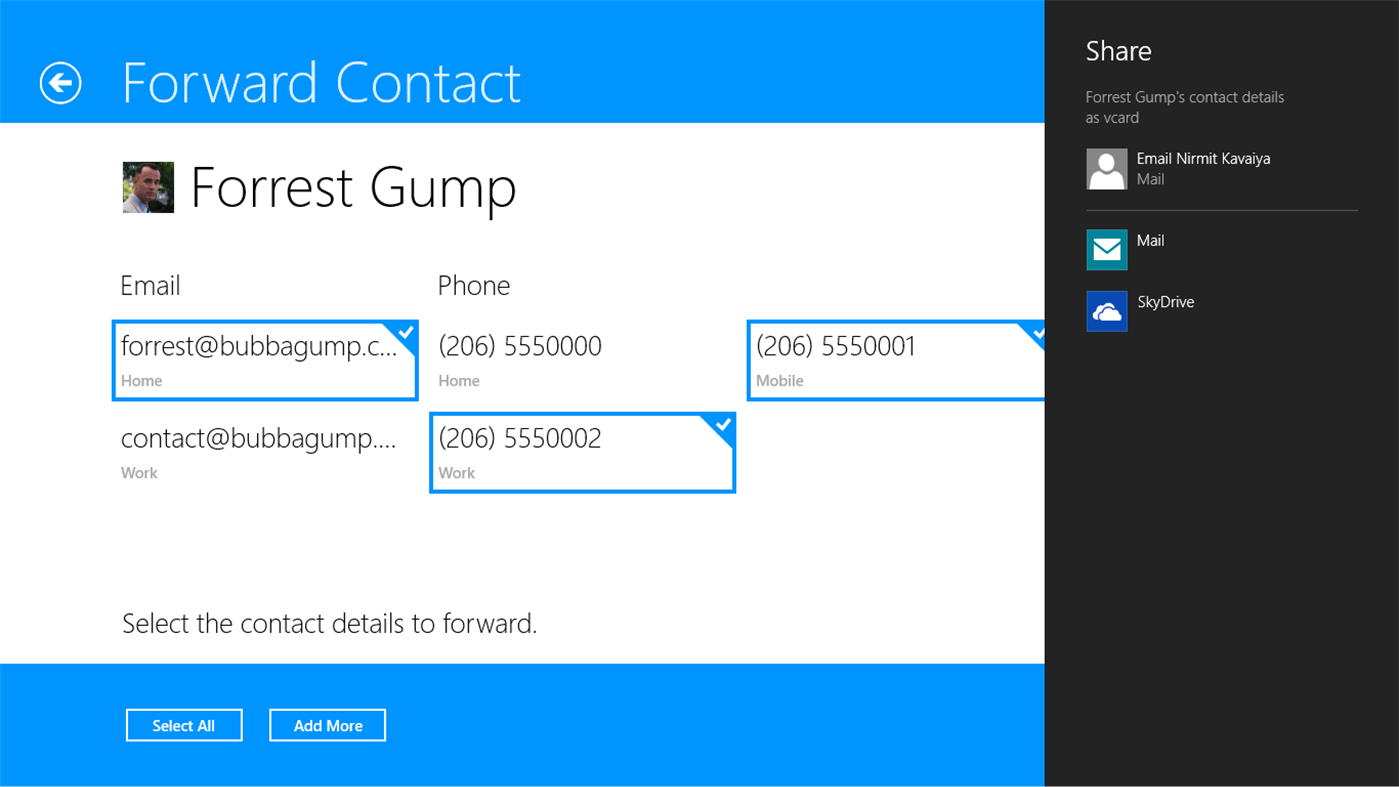 #2. Forward Contact (Windows) di: Nirmit Kavaiya