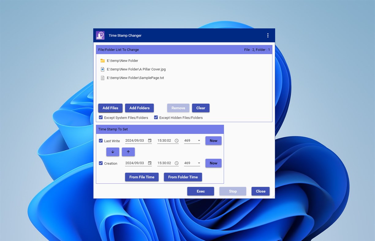 #1. Time Stamp Changer (Windows) 来自: AQSOFT.JP