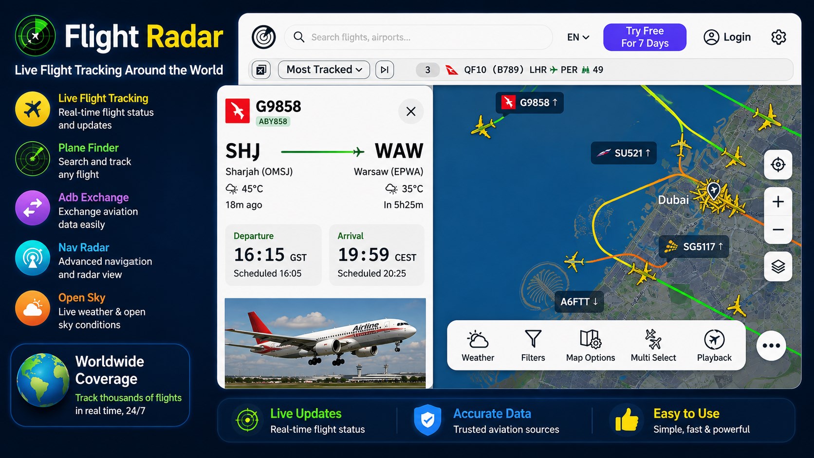 Flight Tracker : All-in-One screenshot