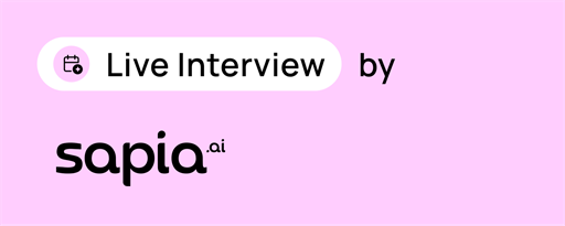 Live Interview by Sapia.ai marquee promo image