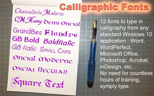 Calligraphic Fonts screenshot 1