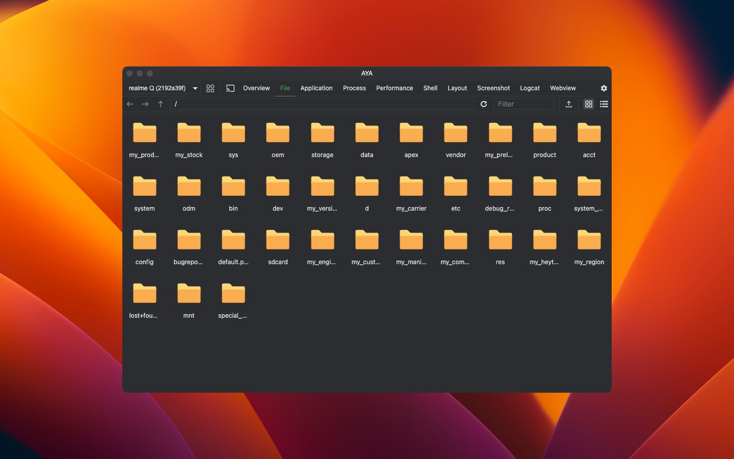 AYA Android Manager screenshot