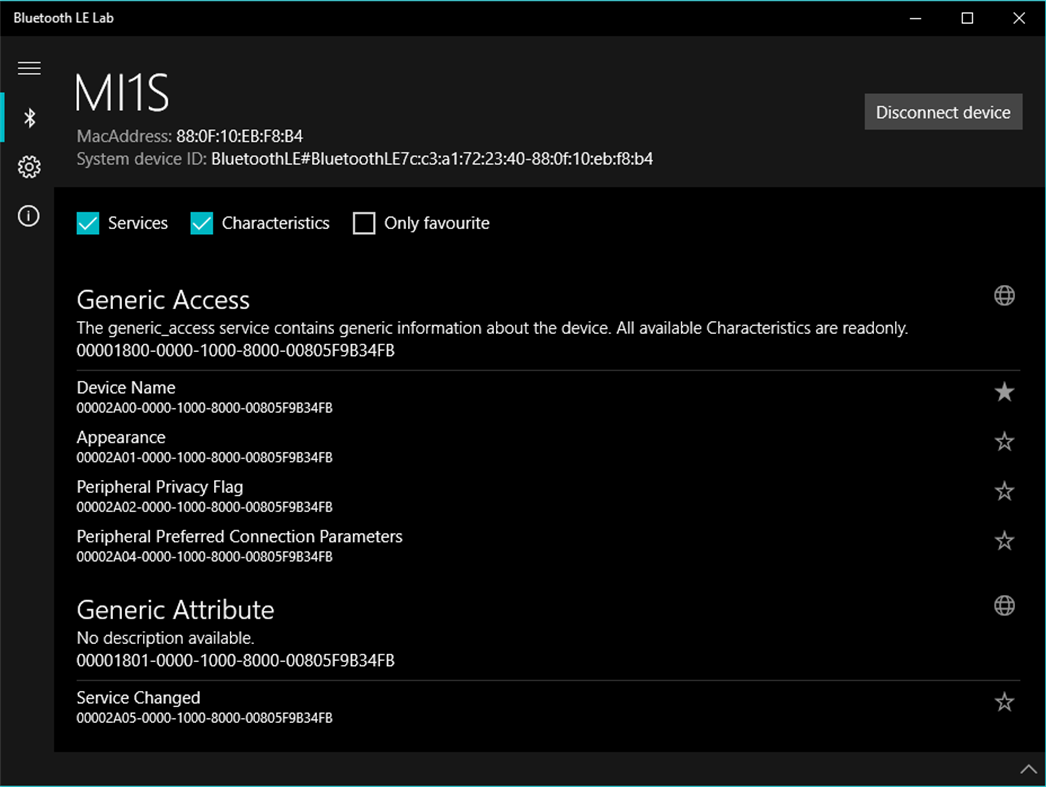 #2. Bluetooth LE Lab (Windows) Podle: Ian Savchenko