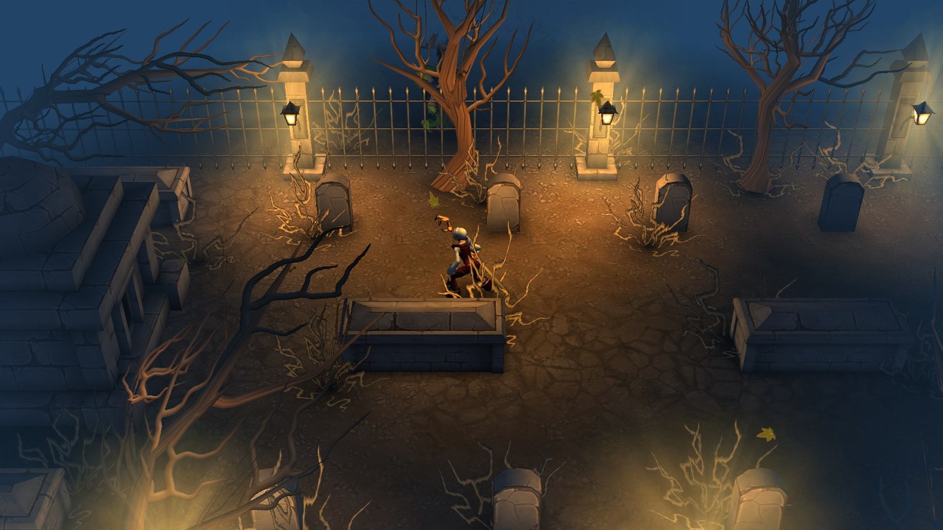 Screenshot: Venture into dark places.