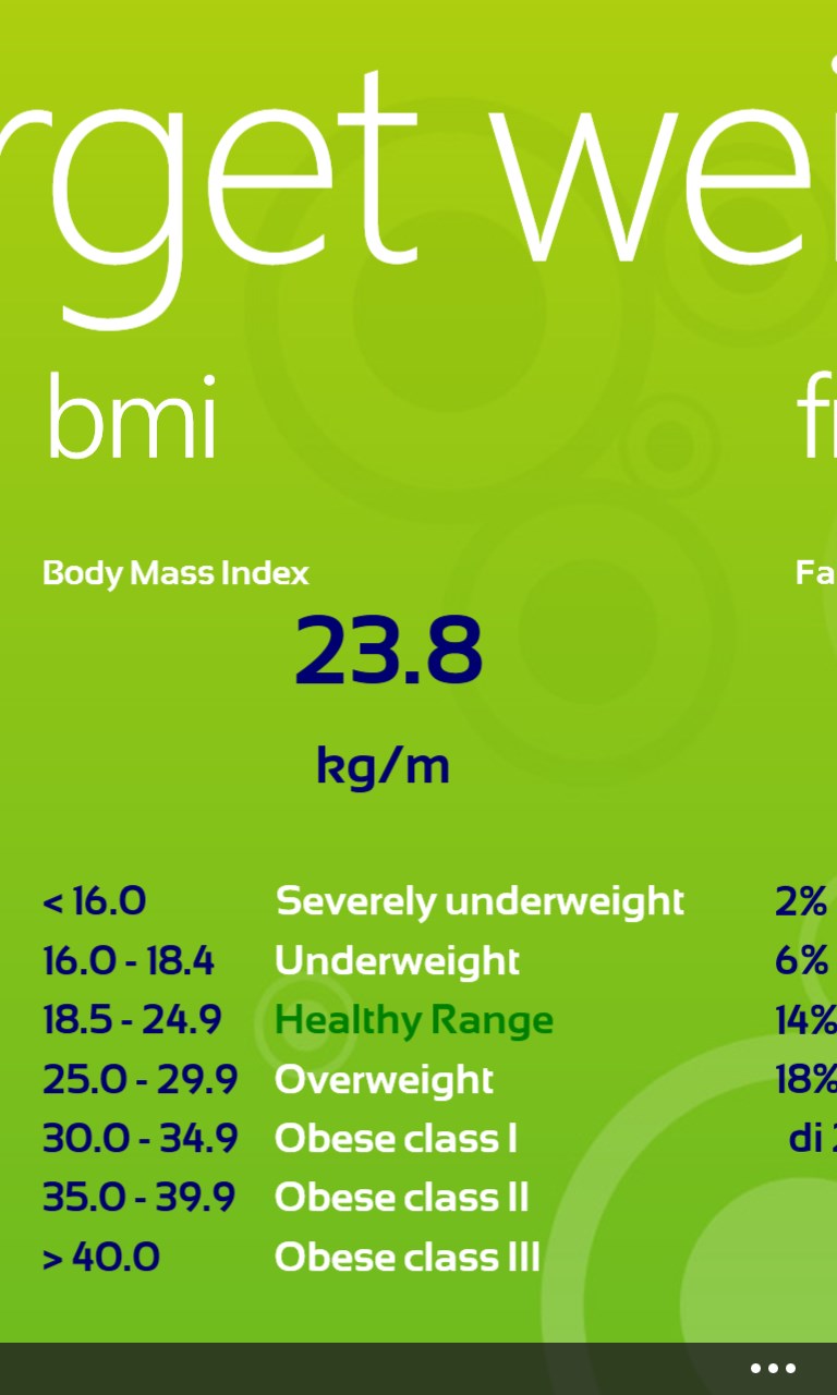 Screenshot 2 Target weight windows