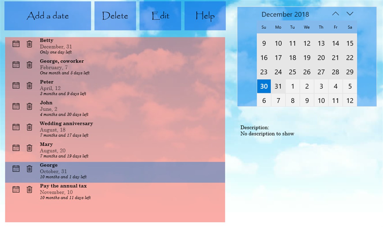 #5. DateRemember (Windows) Ved: EdCFong Developer