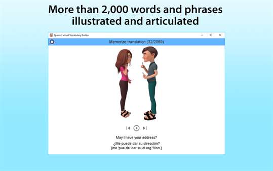 Spanish Visual Vocabulary Builder screenshot 1