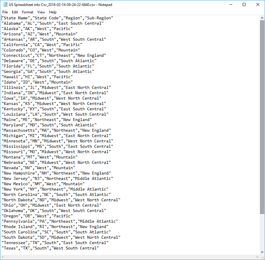 Spreadsheet into CSV file screenshot 4