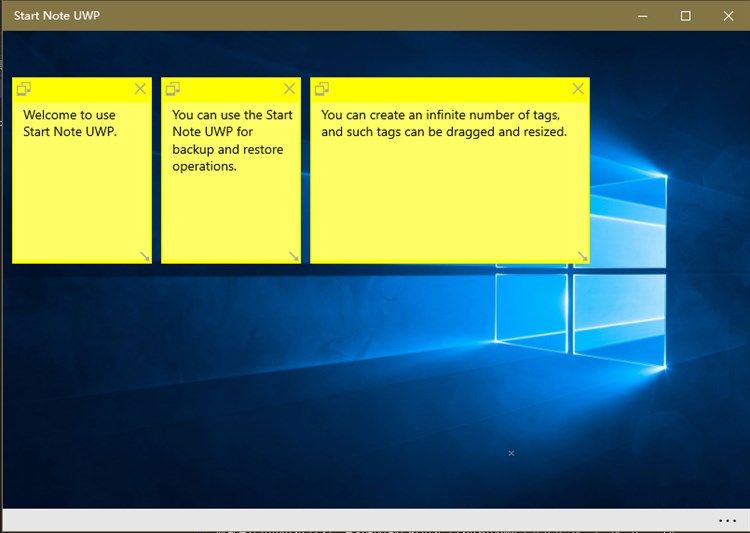 START NOTE UWP - PC - (Windows)