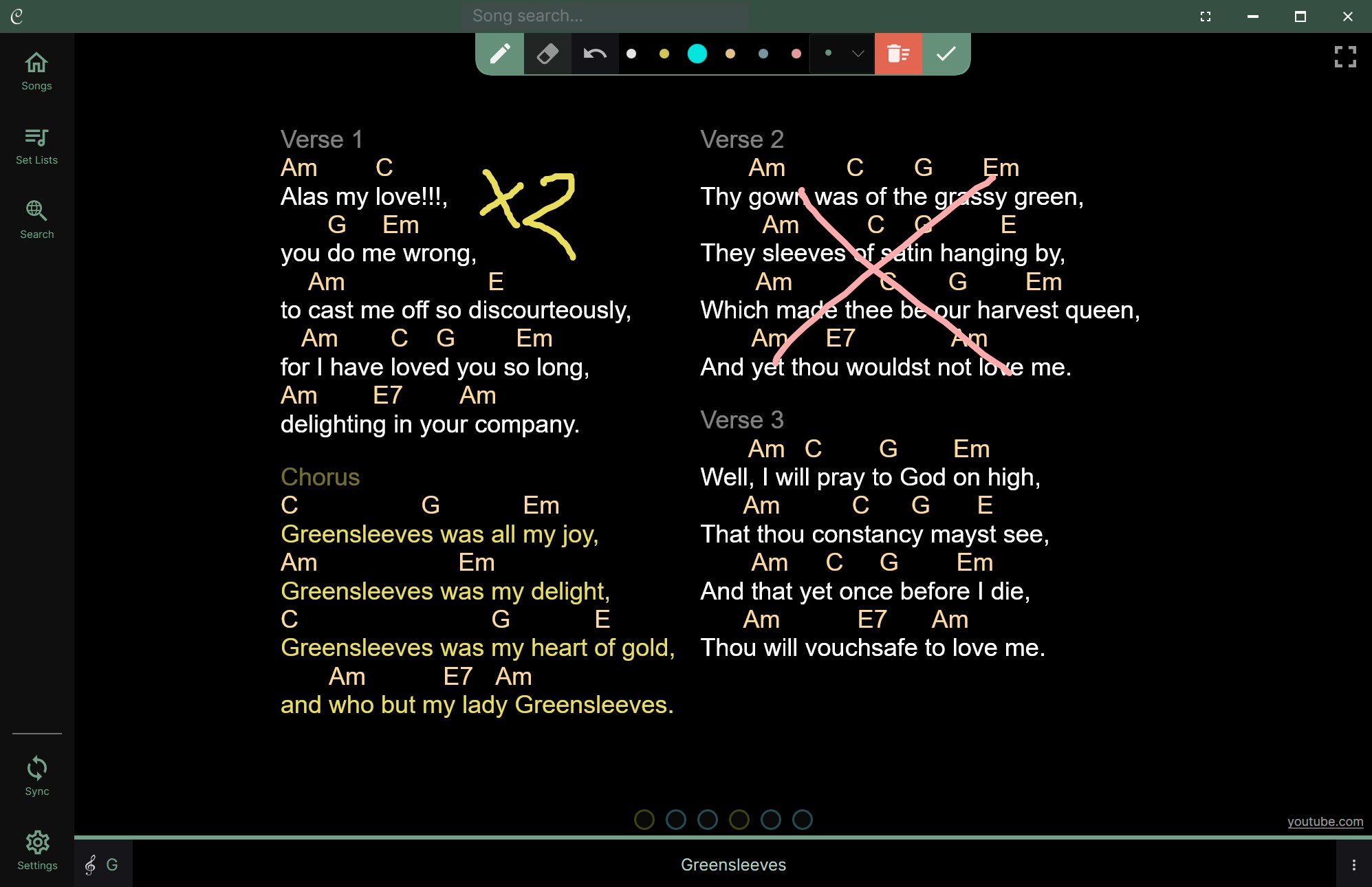 Chordle screenshot
