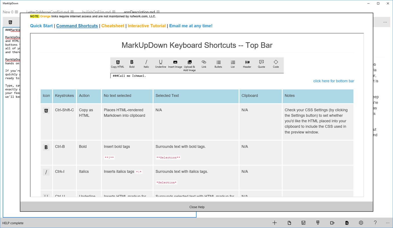 #2. MarkUpDown (Windows) 由: rufwork programming
