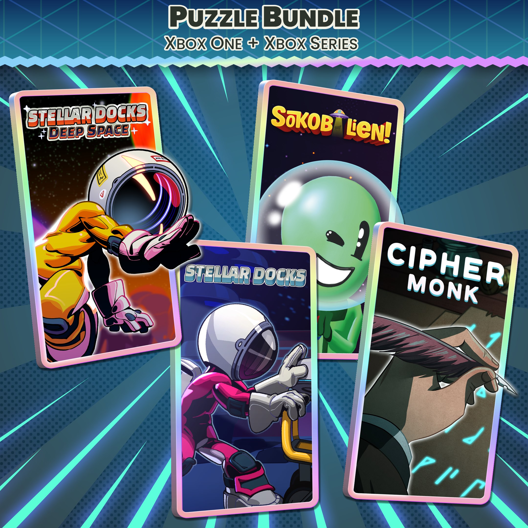 Puzzle Bundle Xbox - Sokobalien, Stellar Docks, Stellar Docks: Deep Space, Cipher Monk