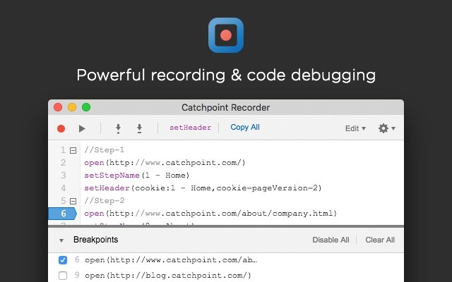 Catchpoint Script Recorder