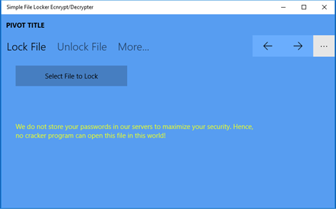 Simple File Locker Ecnrypt/Decrypter Screenshots 2
