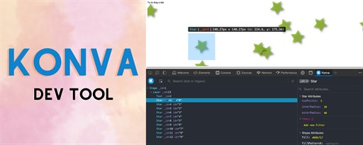 KonvaJS Devtools - Browser extension for debugging Konva app