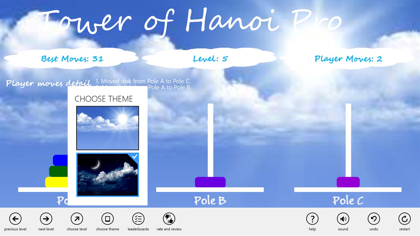 #3. Tower of Hanoi Pro (Windows) 来自: Yogaraj S