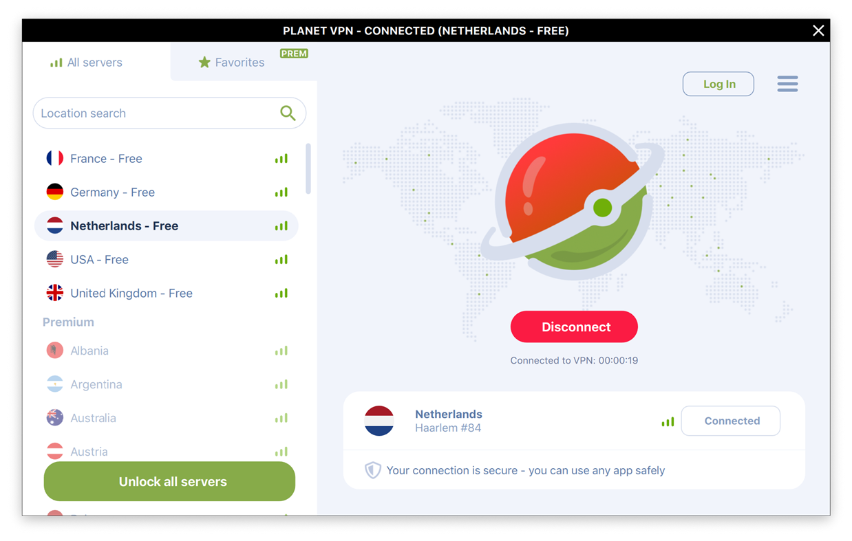 #1. VPN - Planet VPN (Windows) 来自: Free VPN Planet