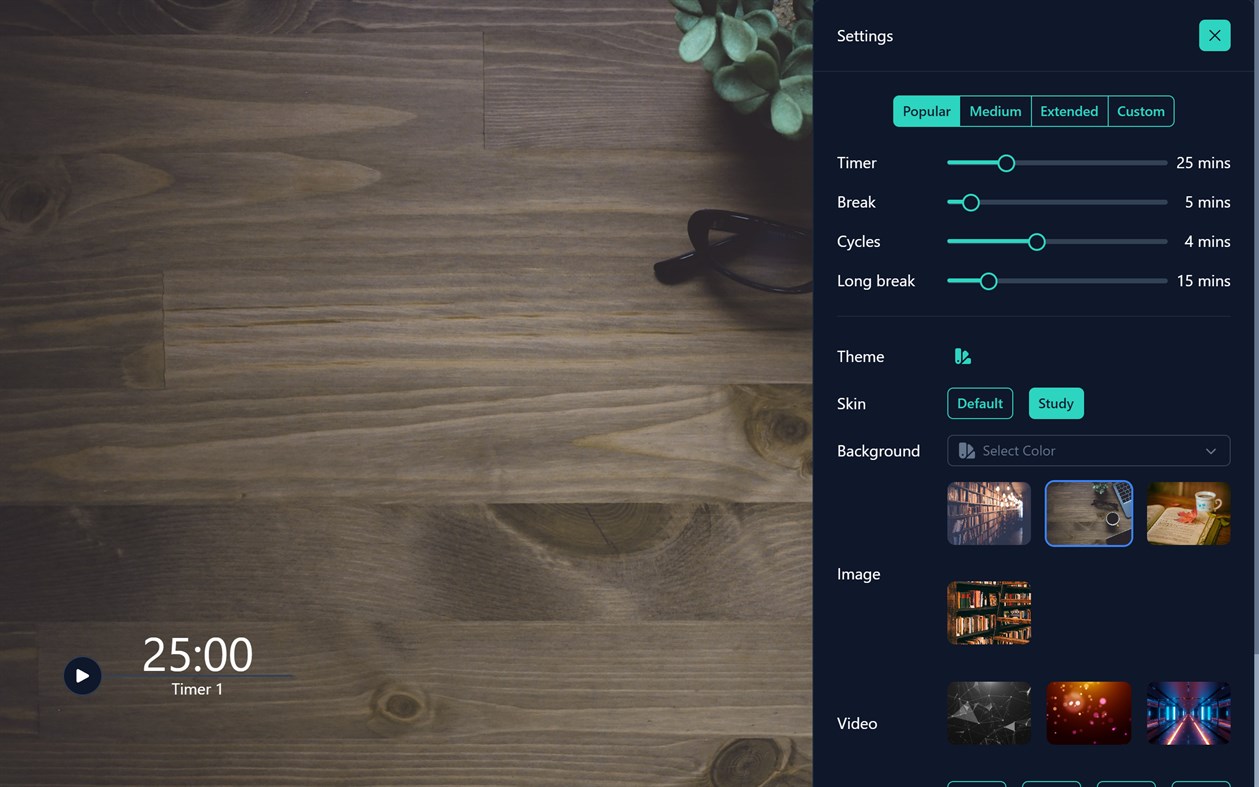 #1. Pomodoro Timer (Windows) 由: Metasoft Technology