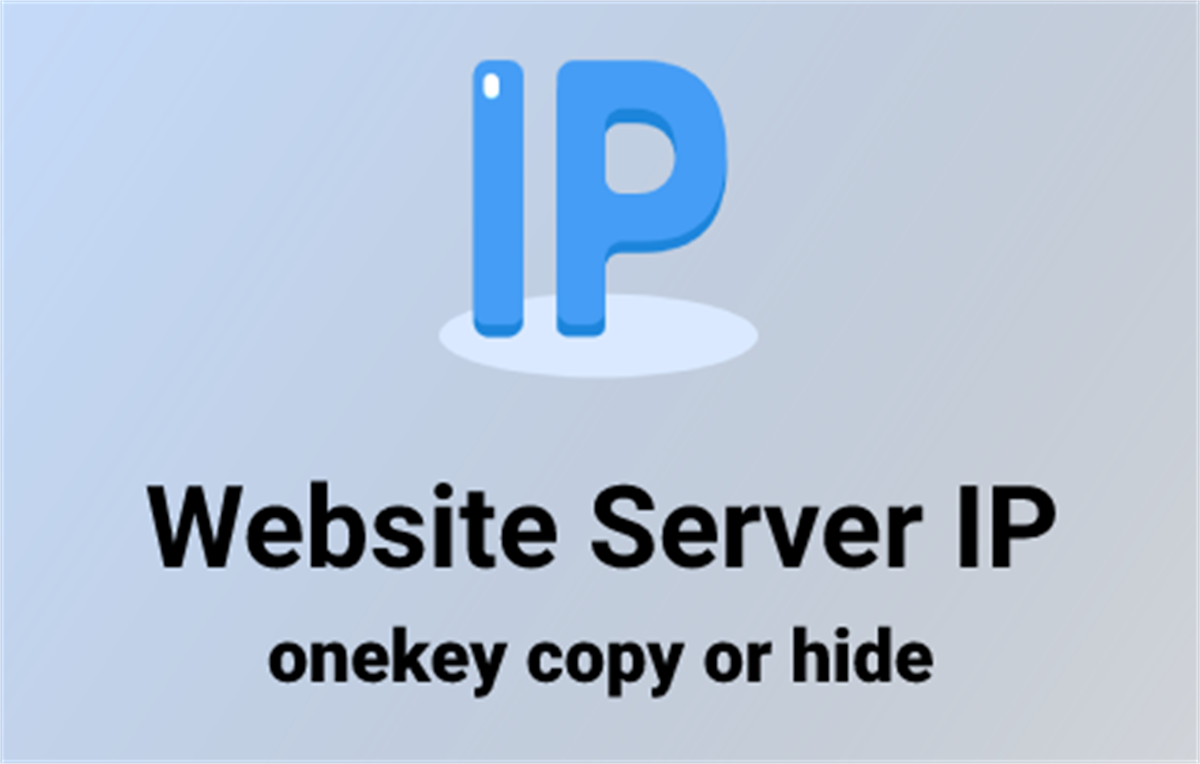 Website Server IP - Supports IPv6,Copy,Hide